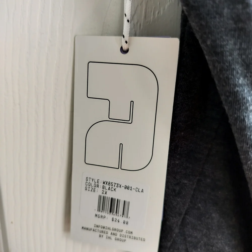 NWT Women's Plus 2X Charcoal V-Neck Active Tee - Picture 5 of 5
